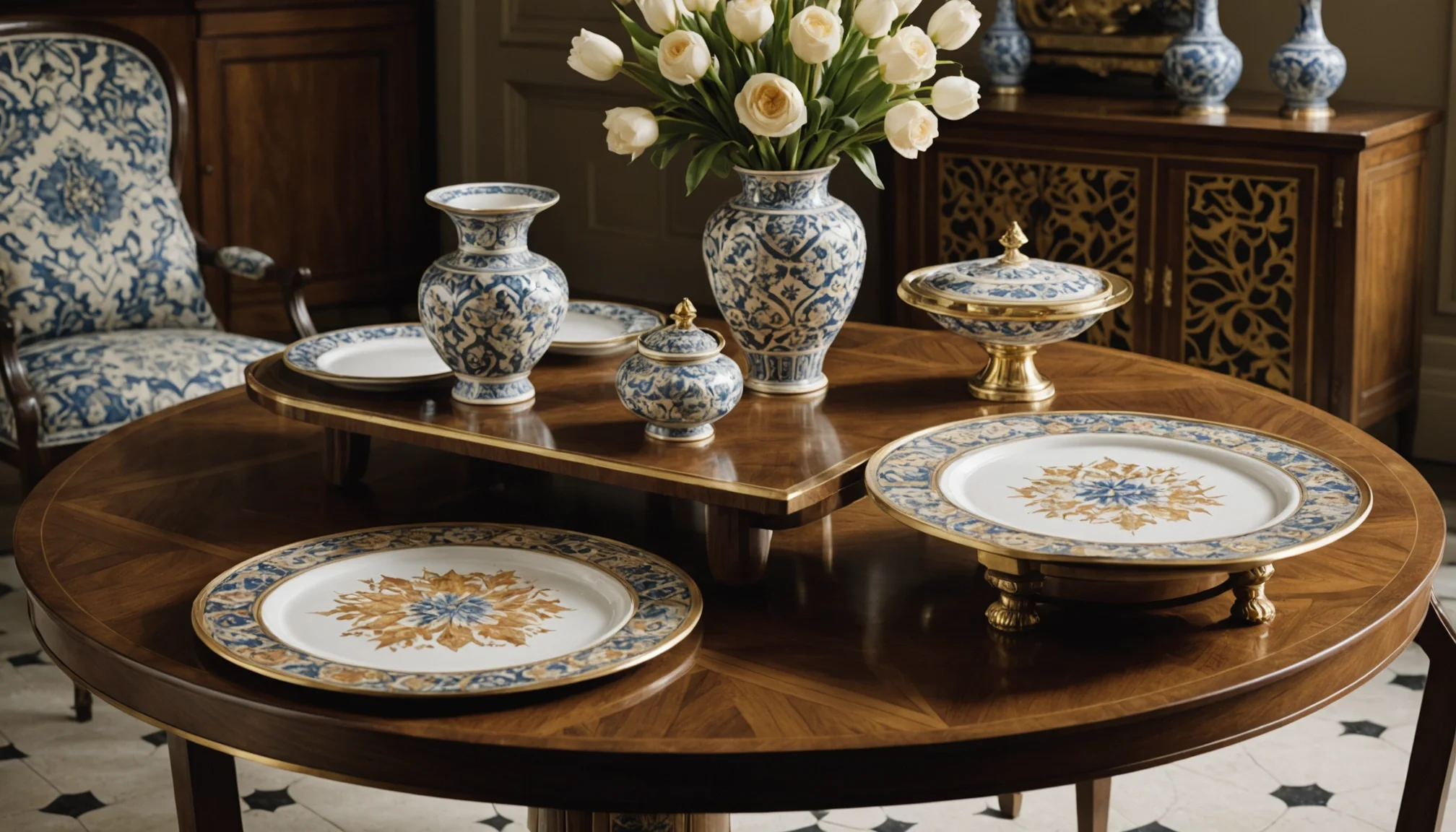 Quand la marqueterie rencontre la porcelaine : l'art décoratif sublimé
