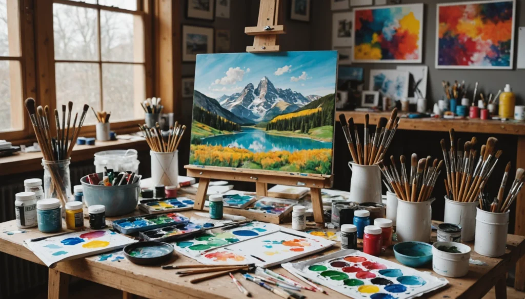 Matériaux pour peinture acrylique