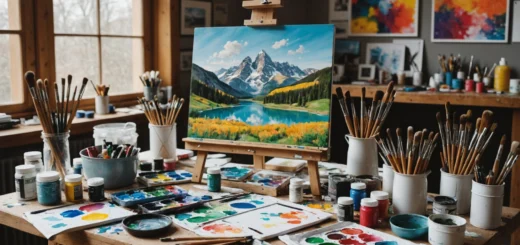 Matériaux pour peinture acrylique