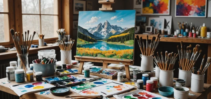 Matériaux pour peinture acrylique